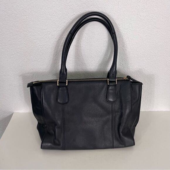 Cole Haan Black Leather Shoulder Purse - Picture 2 of 6